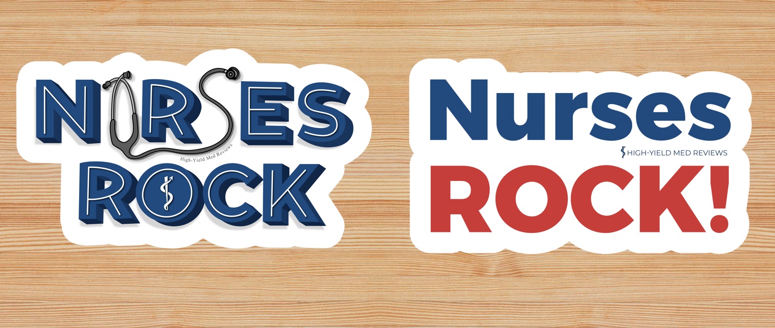 Nurses Rock Stethoscope and red/blue Text